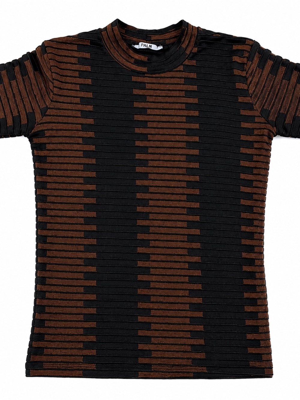Zara Black and Brown Striped Top